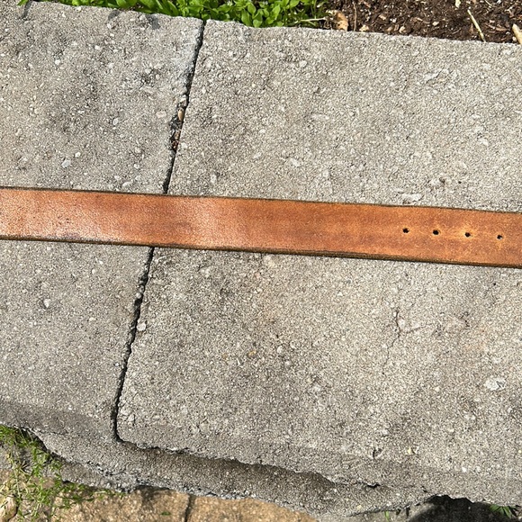 Retro Western style name belt. Brown leather with brass buckle. - Picture 7 of 10